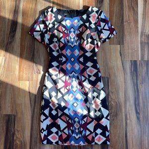 Talbots Petite Abstract Shift Dress Size 2P